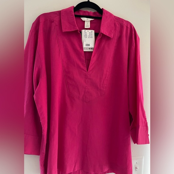 H&M Pink linen top in size M - Picture 4 of 10